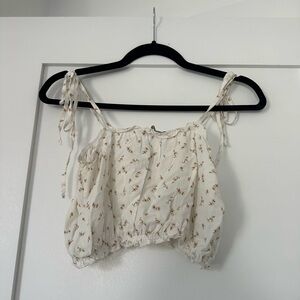 Floral Cream Women's Top